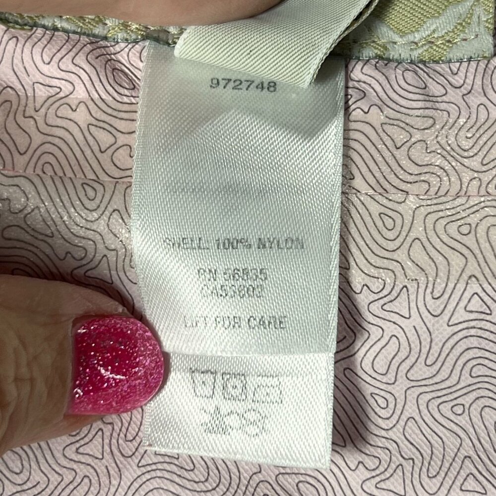 Cabelas Salmon Pink Rain Jacket Removable Hood Zippered Pockets Pits M Adjust - Picture 16 of 16